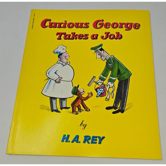 Curious George Book Lot of 8 H.A. Rey 1960s 1980s Hardback Paperback - Picture 16 of 16